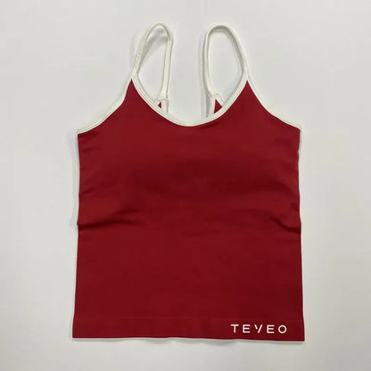 TEVEO Women's Sports Yoga Shorts Fitness Cycling Elastic Sports Pants Ignite Sculpt Scrunch Short Yoga Bra Set