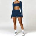 Push-up sports set: long-sleeved top and leggings (short or long)