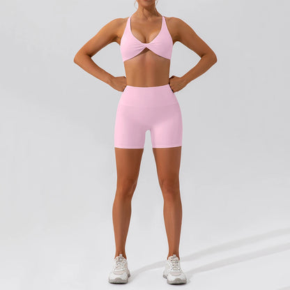 Push-up sports set: long-sleeved top and leggings (short or long)