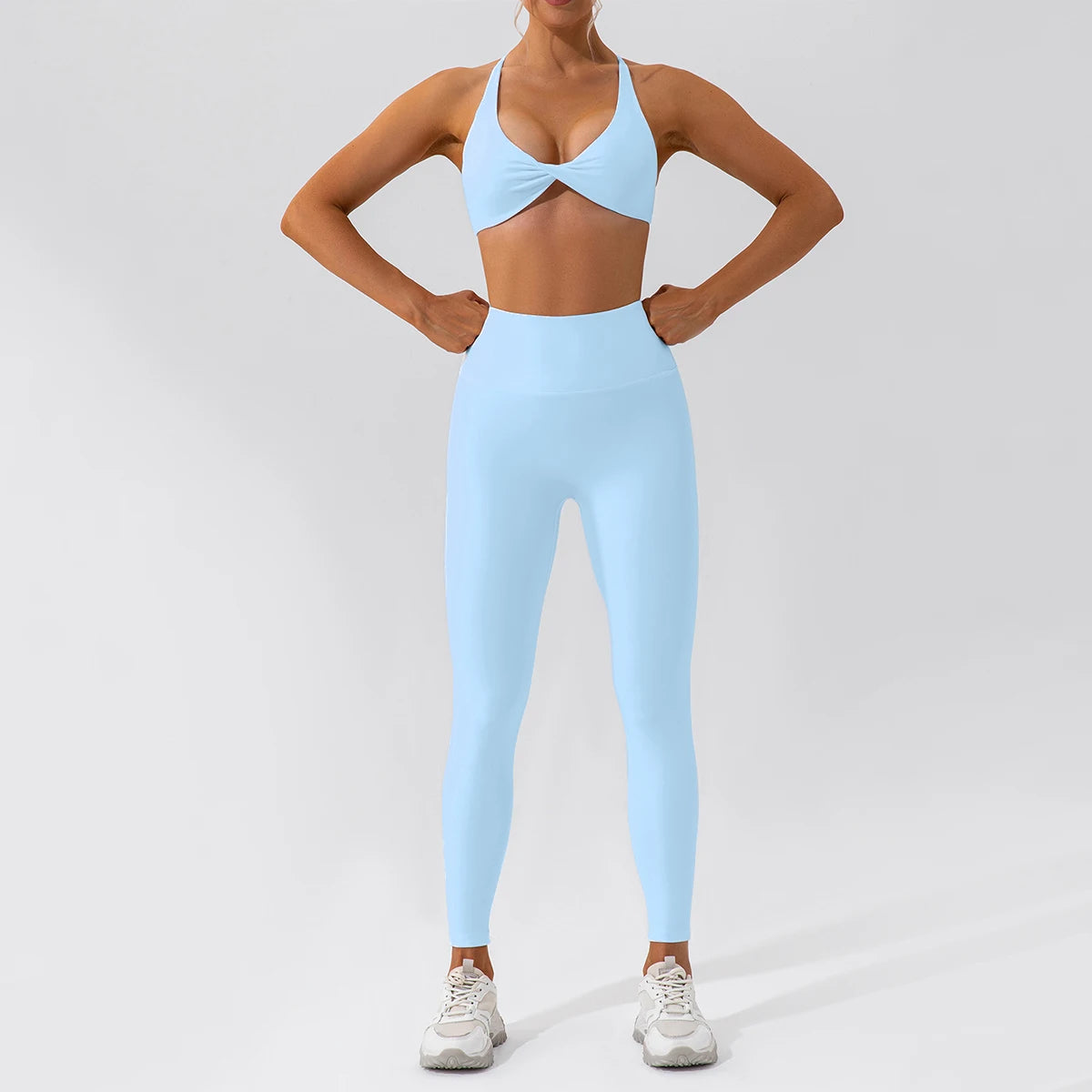 Push-up sports set: long-sleeved top and leggings (short or long)