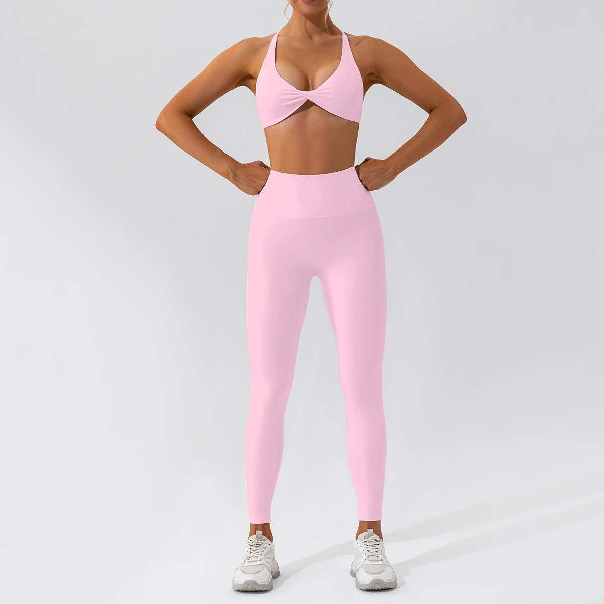 Push-up sports set: long-sleeved top and leggings (short or long)