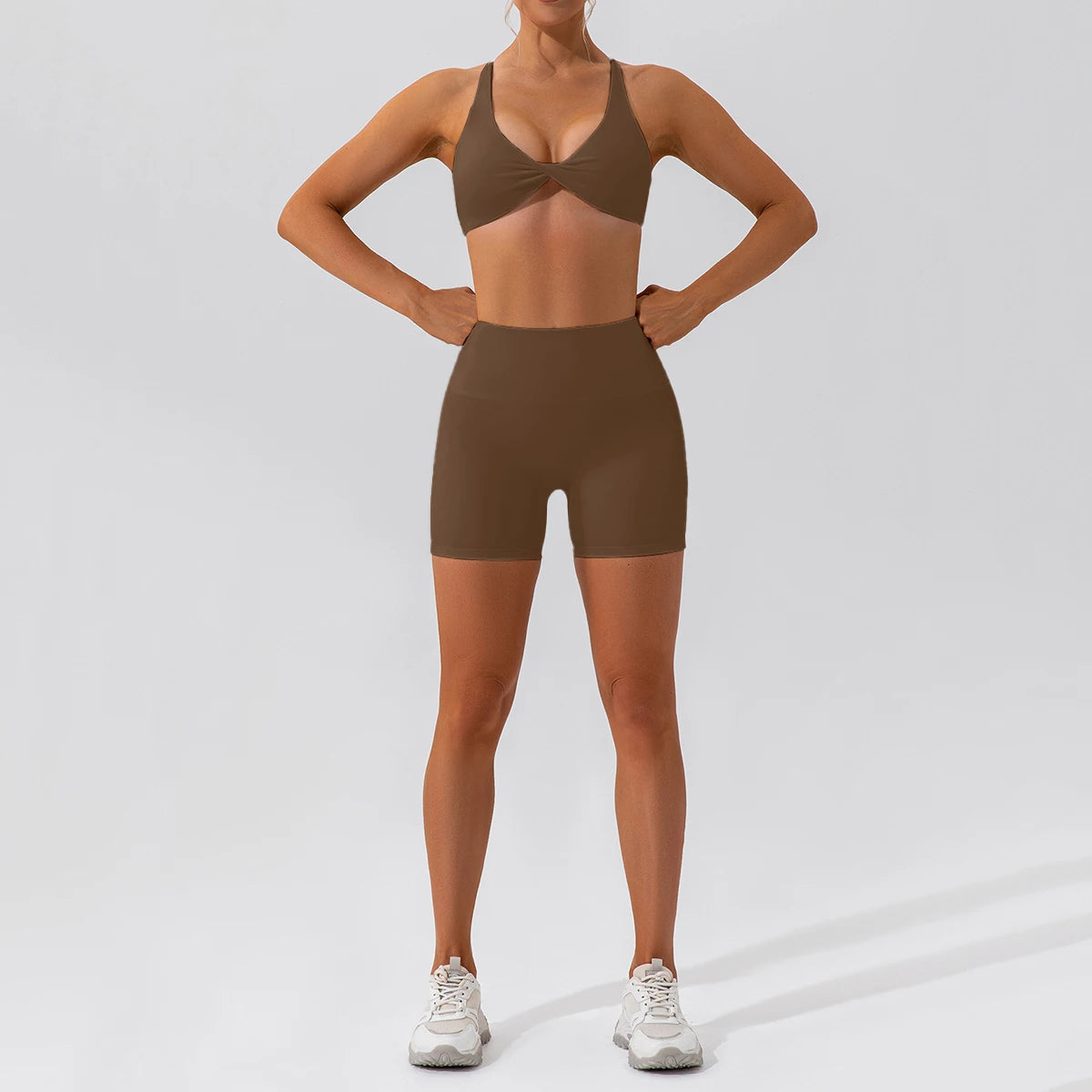 Push-up sports set: long-sleeved top and leggings (short or long)