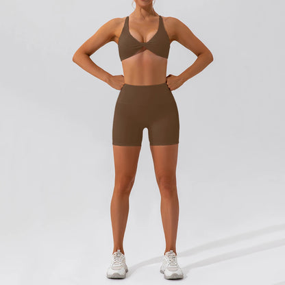 Push-up sports set: long-sleeved top and leggings (short or long)