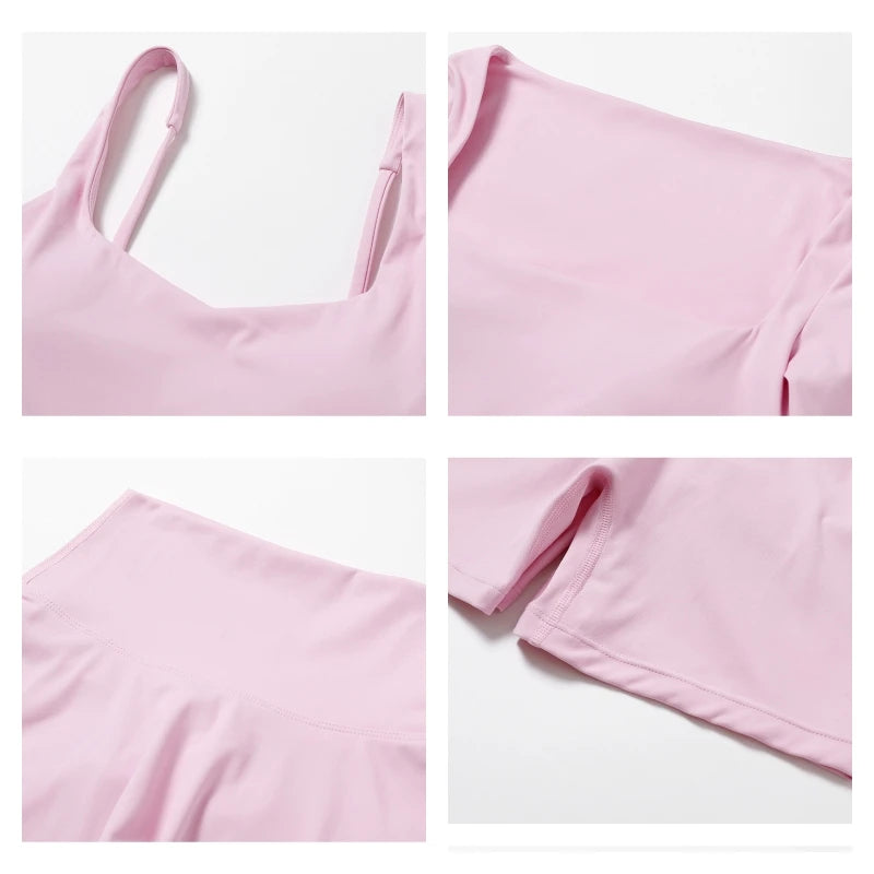 Push-up sports set: long-sleeved top and leggings (short or long)