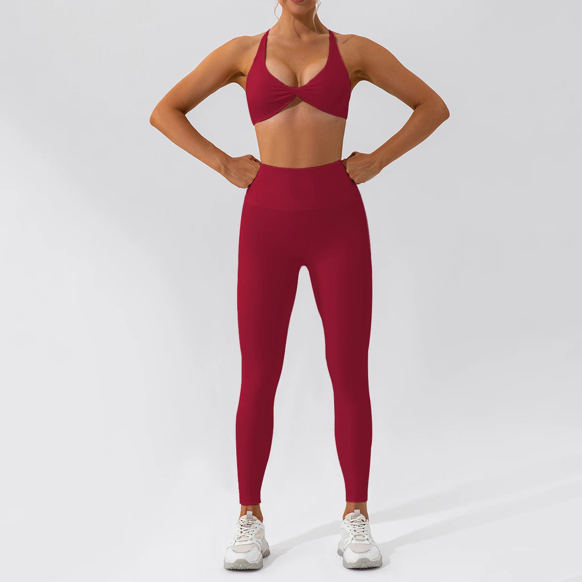 Push-up sports set: long-sleeved top and leggings (short or long)
