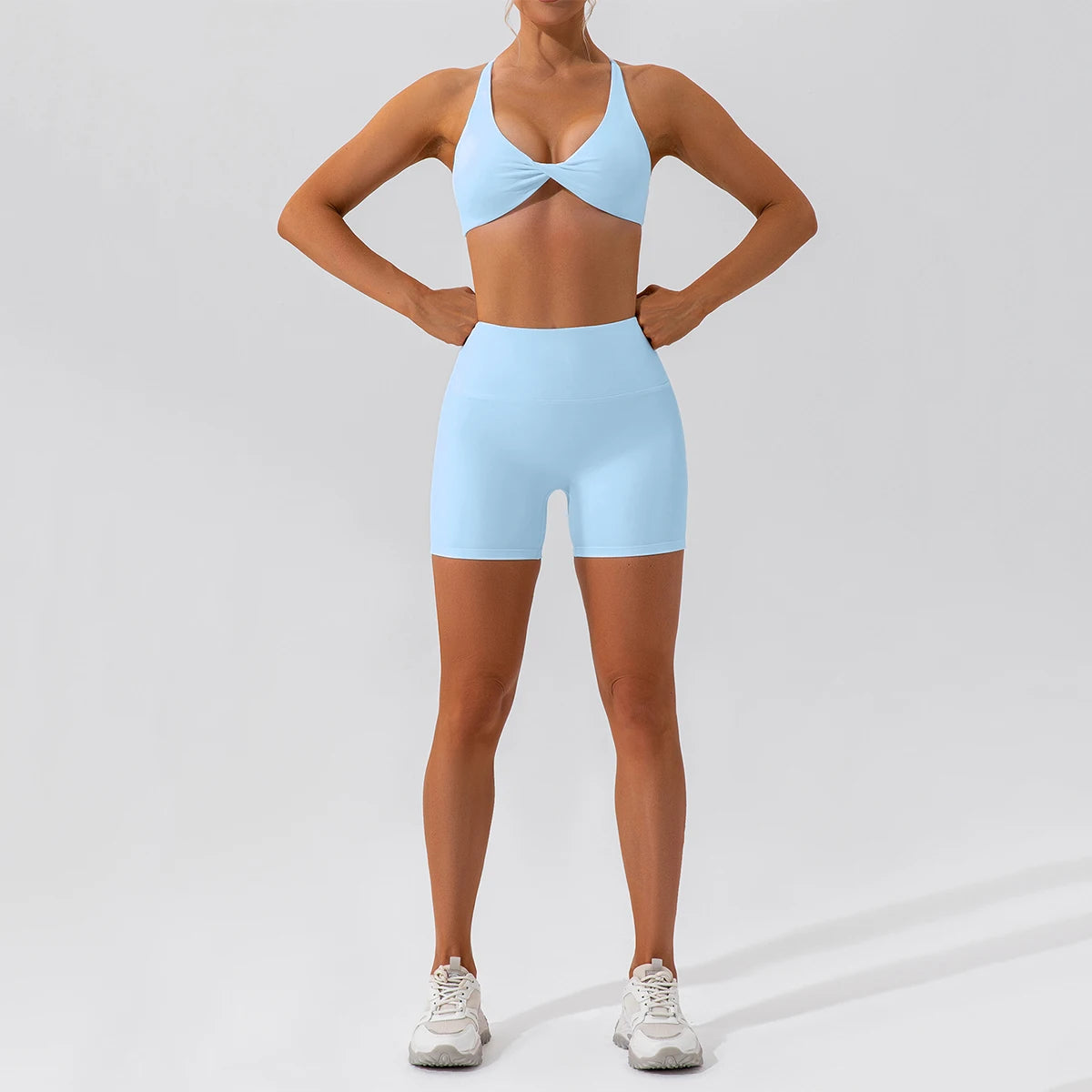 Push-up sports set: long-sleeved top and leggings (short or long)